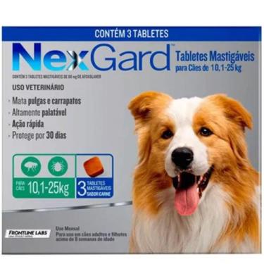 Imagem de 3 comprimido Antipulgas e carrapatos 10 a 25kg NEX - Nexgard