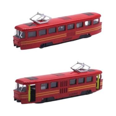 Imagem de Brinquedo De Ônibus De Liga Leve Com Som E Luz De Alta Simulação - Mod