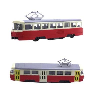 Imagem de Brinquedo De Ônibus De Liga Leve Com Som E Luz De Alta Simulação - Mod