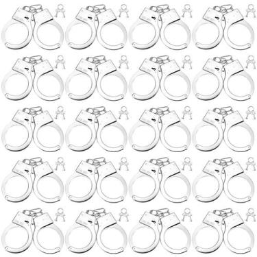 Imagem de Algemas de brinquedo: algemas de metal Leitee com chaves, 23 cm, 20 pa