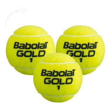 Imagem de Bolas De Tênis Gold Championship Babolat - Tubo com 03 bolas Cor:Amare