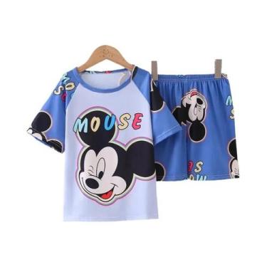 Imagem de Conjuntos De Pijamas De Verão Para Meninas Com Estampa De Desenhos Ani