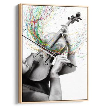 Imagem de Quadro decorativo Violino Colorido em Melodia Vibrante - Art Canvas, 6