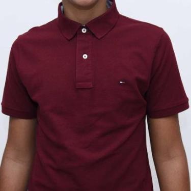 Imagem de Camisa Polo Tommy Masculina Vinho-Masculino
