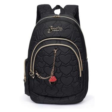 Imagem de Mochila Escolar Juvenil Resistente Espaçosa Feminina-Feminino