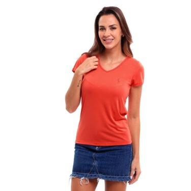 Imagem de Camiseta Feminina Básica Gola V Viscose Dry Manga Curta-Feminino