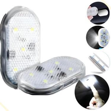 Imagem de Kit 02 Luz Led Toque Recarregável Interior Carro - RIA VAREJISTA LTDA