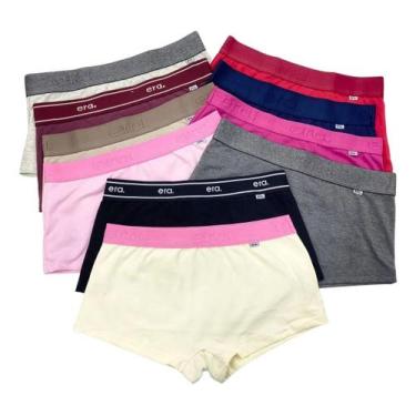 Imagem de Kit 10 Calcinhas Boxer Cueca Feminina Calcinha Box Boyshort Tamanho:GG