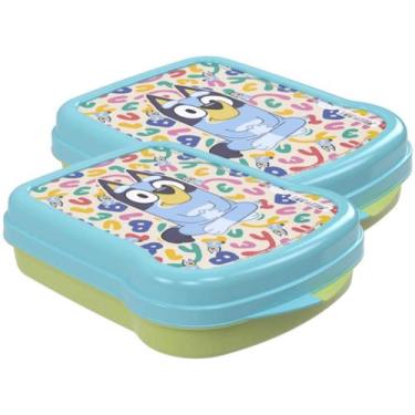 Imagem de Kit 2 Porta Lanche Sanduicheira Infantil Lancheira Escolar - - PLASUTI