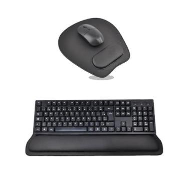 Imagem de Kit Mouse Pad E Apoio De Teclado Organizador de Mesa - Vayly, Preto