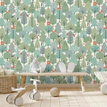 Imagem de Papel de Parede Infantil Petit Floresta Verde M51604 - Edantex