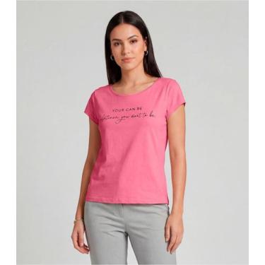 Imagem de Blusa Feminina Meia Malha Com Estampa Infinita Cor Rosa, G, Rosa