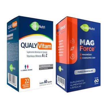Imagem de Kit Vitalidade Polivitamínico A a Z + Mag Force QualyNutri