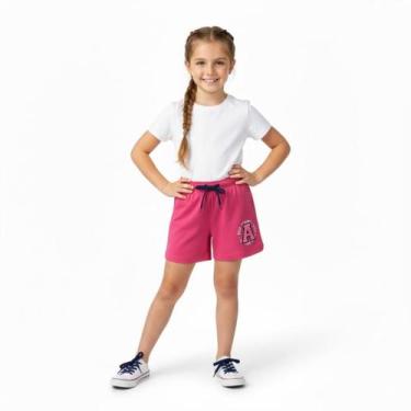 Imagem de Shorts Infantil Menina com estampa Arrumadinhos, Rosa, 06