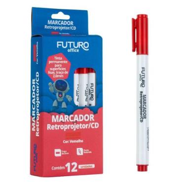 Imagem de Kit com 12 Unidades Caneta Marcador Permanente Retroprojetor 3mm - Fut