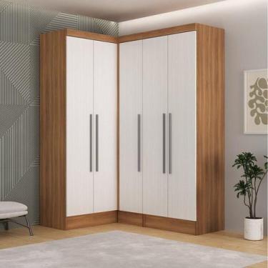 Imagem de Quarto Completo 5 Portas 4 Gavetas 3 Peças Viena Espresso Móveis Marro