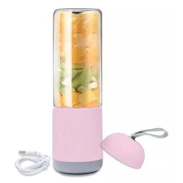 Imagem de Mini Liquidificador 6 Laminas Portátil USB 330ml Com Jarra De Vidro Mi