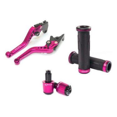 Imagem de Kit Manete Manopla Peso Dafra Next 250 Next250 - NoBrand, Pink