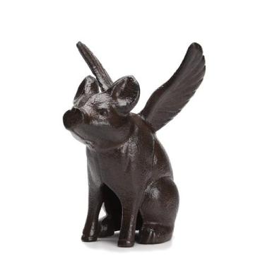 Imagem de Estatueta de Porco em Ferro Fundido BRASSTAR 11x10x14 cm