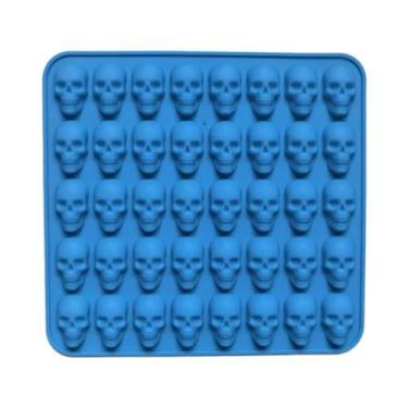 Imagem de Forma De Gelo De Silicone Reutilizável Com 40 Cavidades De Caveira Par