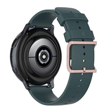 Imagem de Pulseira Moderna V2 20mm Fivela Rose compatível com Samsung Galaxy Watch 3 41mm - Galaxy Watch Active - Galaxy Watch 42mm - Marca LTIMPORTS (Oliva)