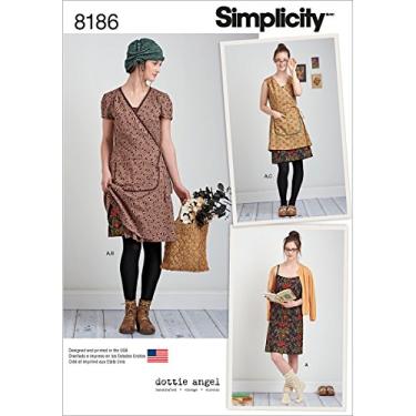 Imagem de Simplicity 8186 Frock and Slip Dress Padrão de costura para mulheres por Dottie Angel em tamanhos P5 (12-20)
