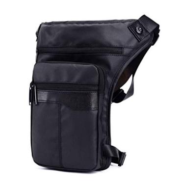 Imagem de Hebetag Bolsa Oxford para caminhada, motocicleta, para homens, mulheres, ciclismo, tática, coxa, viagem, pesca, acampamento, casual, mochila, # 02 preto, One Size, Ciclismo, esportes