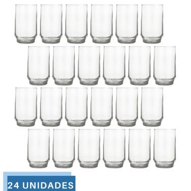 Imagem de Jogo 24 copo 300ml Vidro Lights Suco Agua Transparente Nadir