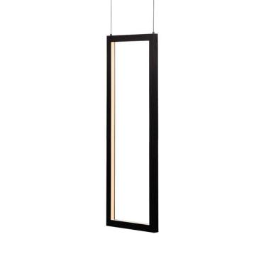 Imagem de Lustre Pendente Newline Fit Led 756 Bivolt Preto 3000K Luz Amarela