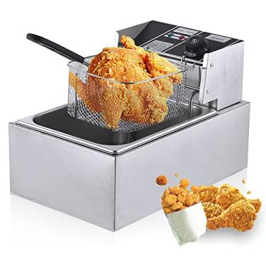 Imagem de Wemay Fritadeira Elétrica Multifuncional Inteligente 6L Grande Capacidade 2500W Alta Potência Aço Inoxidável Temperatura Constante Automática para Barracas Comerciais Domésticas
