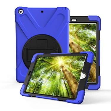 Imagem de Acessórios para tablets Para Amazon Fire 7 360 graus rotação PC + caixa de proteção de silicone com suporte e tira manual