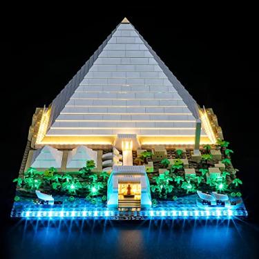 Imagem de YEABRICKS LED Light Kit for Lego - Architecture Great Pyramid of Giza Building Blocks Model, LED Light Set Compatible with 21058(Lego Set NOT Included)