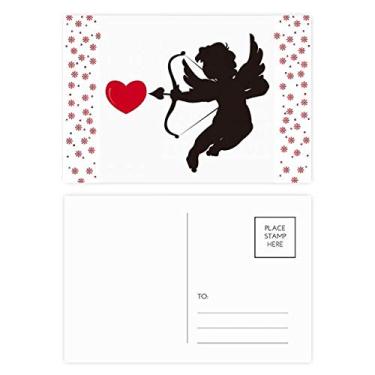 Imagem de Cupido Anjo Amor Coração Padrão Natal Flor Celebração Cartão postal Bênção
