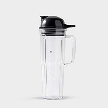 Imagem de NutriBullet Copo de viagem de 680 g com tampa para viagem, transparente/preto