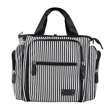 Imagem de Mochila multifunções bolsa de troca de fraldas, com bolsos isolados alça de ombro ajustável Projeto da caixa do carrinho à prova d'água Bolsa multifuncional de viagem Mochila de alta capacidade