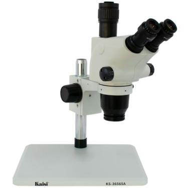 Imagem de Microscópio Estereoscópico Trinocular 6.5X-65X Ks-36565A Branco Kaisi