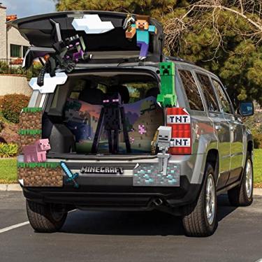 Imagem de Disguise Masculino Decorações De Porta-Malas Ou Travessuras Para Carro, Decorações De Porta-Malas Oficiais Para O Halloween, Kit Com Painéis Temáticos Para Carros E Suvs Um Tamanho Minecraft