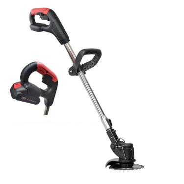 Imagem de Aparador Cortador de Grama Gramado Sem Fio Portatil Jardim Quintal Limpeza Cabo Ajustavel Potente