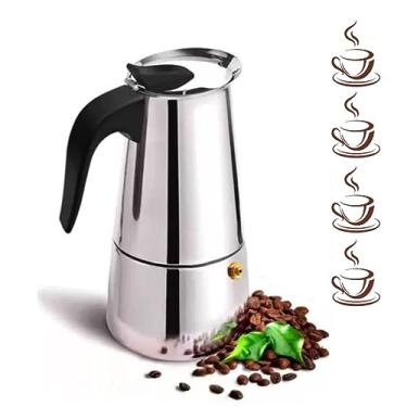 Imagem de Cafeteira Italiana Inox Expresso Manual 200ml 4 Xícaras Café Kehome