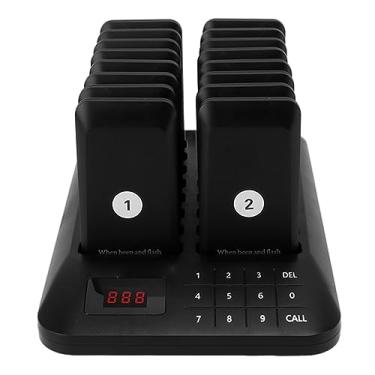 Imagem de Pager de Restaurante, 433MHz ABS Beep LED Flash Lembrete 800m de Pager de Restaurante Campainhas à Prova d'água para Caminhão de Alimentos (Plugue UE)