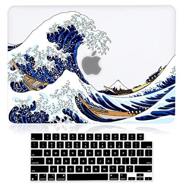 Imagem de iDonzon Capa para MacBook Air de 15 polegadas M2 A2941 versão 2023, efeito 3D fosco transparente transparente capa rígida e capa de teclado compatível com Mac Air 15.3 com tela retina
