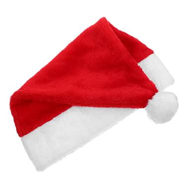 Imagem de Amosfun 3 Pecas chapéu de Papai Noel de pelúcia suprimentos de natal decoração verde gorro de natal touca de natal gorro para homens trajes para homens chapéu de natal cosplay