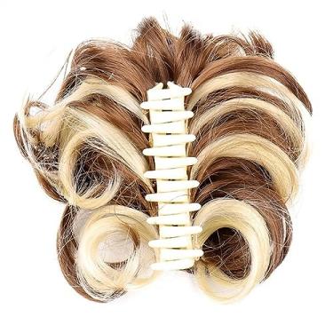 Imagem de Mulheres Bun Scrunchies Grampo de cabelo bagunçado coque ondulado cacheado pedaço de cabelo chignon extensões de rabo de cavalo sintético despenteado updo extensões de cabelo scrunchie peruca para mul