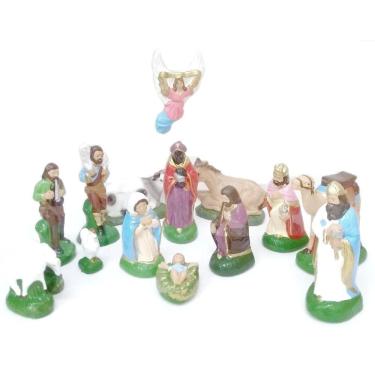 Imagem de Presépio Completo Gesso 10 Cm 15 Peças - Enfeite Natal