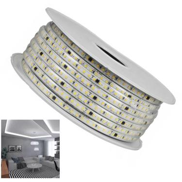 Imagem de Fita Led SMD 6500K 127V 100 Metros Perfil Fita Dupla Face Plug Conector Sanca Gesso Comercial Residencial
