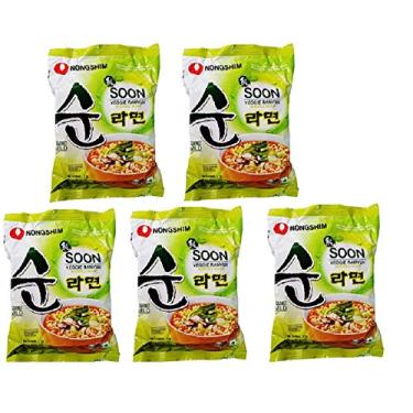 Imagem de Kit Lamen Coreano Vegetariano Suave Nongshim Ramyun 112 gramas - 5 Pacotes
