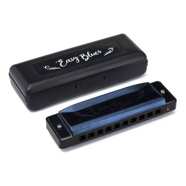 Imagem de Gaita HERING Diatônica Easy Blues C Dó Azul 4420c + Case Nfe AZ4420