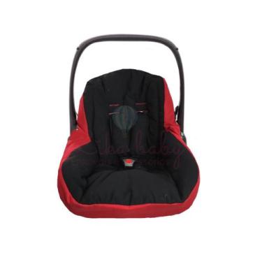 Imagem de Capa Para Bebê Conforto Modelo Universal Preto Com Vermelho - Lika Bab