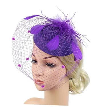 Imagem de Fascinadores pretos para mulheres, faixa de cabeça, fascinadores vintage, acessórios de cabelo para mulheres, casamento, domingo à tarde, chapéu infantil, chapéu fascinator, cartola de chá, boinas bra