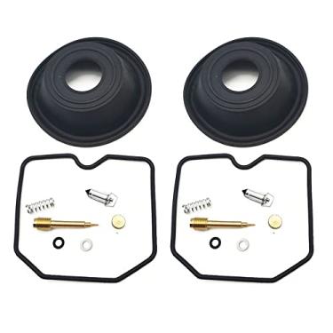 Imagem de Kit de reparo de carburador para Kawasaki EL250 ZL250 EL ZL 250 Eliminator diafragma de flutuação do sistema de combustível (Cor: 2 conjuntos)